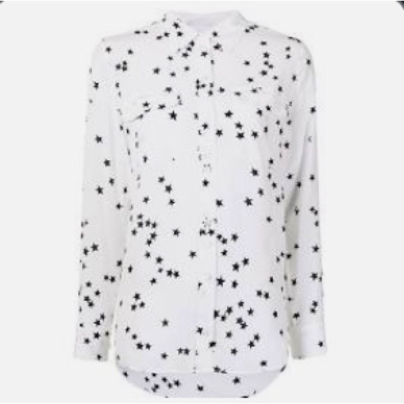 Equipment Silk Star Print Blouse Size Medium